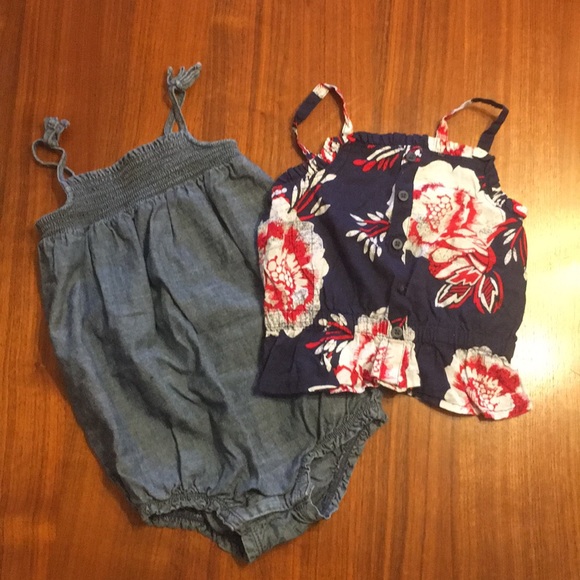 Old Navy Other - Old Navy romper and shirt summer bundle